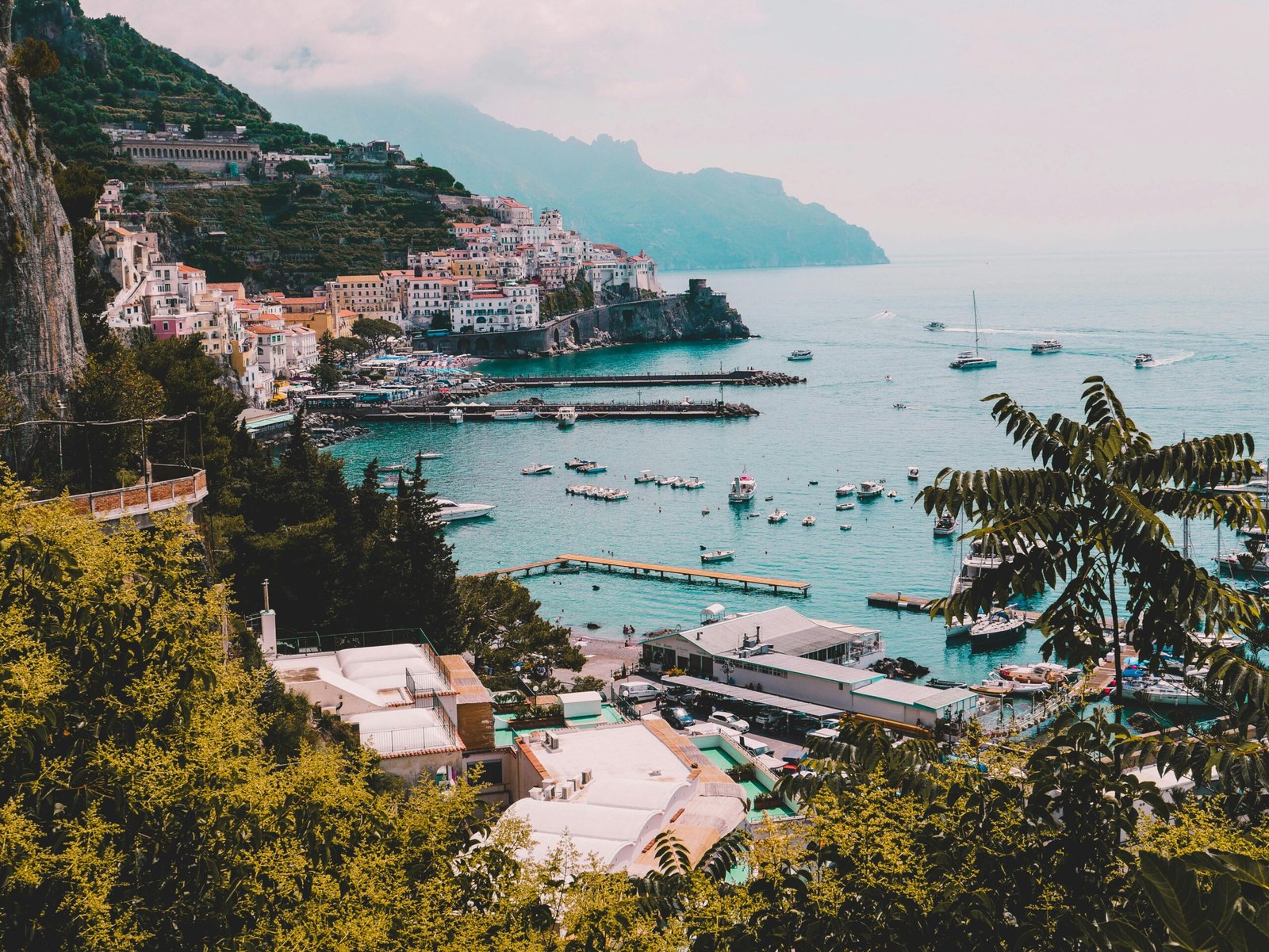 Scenic view of the Amalfi Coast